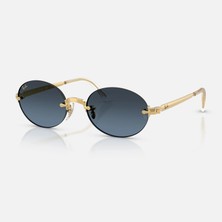 Ray-Ban  Rb 3929 001/S2 54 By A$ap Rocky Unisex Güneş Gözlüğü 54 mm Altın Çerçeve Mavi Degrade Cam UV 400