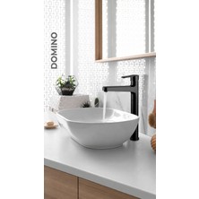 NEWARC DOMINO ÇANAK TİPİ LAVABO BATARYASI SİYAH (971001B)