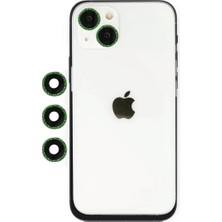 Ozkr Store Apple iPhone 14 Shine Kamera Lens - Yeşil