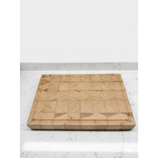 Ala Wood Masif Meşe End Grain Kesme ve Sunum Tahtası