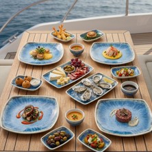 Happy Chef Blue Iris 16 Parça Yemek Takımı, Çanta Hediyeli, Thermoset Melamin