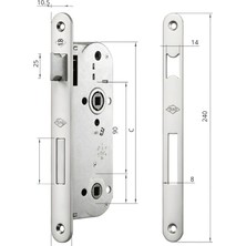 İto Kilit İto 760/RKO40 Banyo WC Extra Gömme Kilit 40 mm Oval Aynalı Rulmanlı