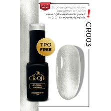 Cr-Oje Kalıcı Oje Korean Cat Eye Kristal Efektli Manyetik Cat Eye / Kedi Gözü-CR003 (12 ML)
