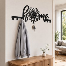 Awt Store Dekoratif Metal Duvar Askılığı Home Ayçiçeği Tasarımlı