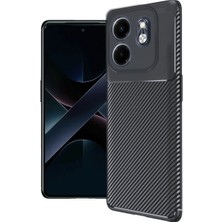 Infinix Smart 9 Kılıf Auto Focus Karbon Kapak - Siyah