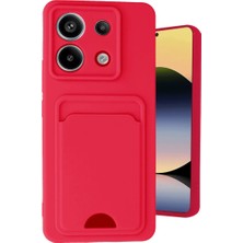 Ozkr Store Xiaomi Redmi Note 13 Pro 5g Kılıf Kelvin Kartvizitli Silikon - Kırmızı