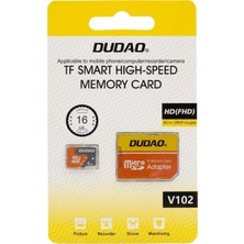 Dudao 16 GB Micro Sd Hafıza Kartı  | 1080P Full Hd Video Kaydı, Yüksek Hızlı, Sd Adaptör Hediyeli | Telefon, Kamera, Tablet Uyumlu