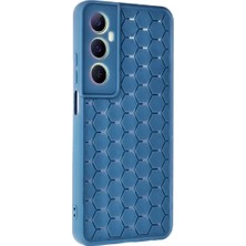 Ozkr Store Realme C65 Kılıf Petek Silikon Kapak - Mavi