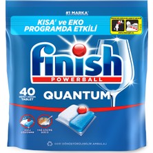 Finish Quantum 40 Kapsül Bulaşık Makinesi Deterjanı Tableti Hızlı Çözünme ve Ferahlık Etkisi