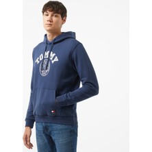 Tommy Hilfiger Jeans Washed Prep Erkek Lacivert Hoodie