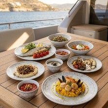 Happy Chef Old Ivory 8 Parça Yemek Takımı, Çanta Hediyeli, Thermoset Melamin