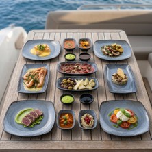Happy Chef Blue Nebula 16 Parça Yemek Takımı, Çanta Hediyeli, Thermoset Melamin
