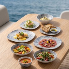 Happy Chef Velora Cloud 8 Parça Yemek Takımı, Çanta Hediyeli, Thermoset Melamin