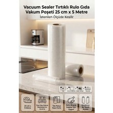Saravita Vacuum Sealer Tırtıklı Rulo Gıda Vakum Poşeti – 25 cm x 5 Metre
