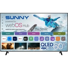 Sunny SN60QLEDM-W02M 4K Ultra Hd 60'' 152 Ekran Uydu Alıcılı Webos Smart QLED Tv