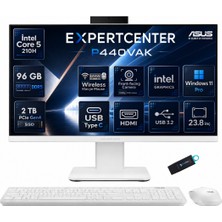Asus Expertcenter P440 Intel Core 5 210H 96 GB Ddr5 2 Tb SSD 23.8'' Full Hd Windows 11 Pro All In One Bilgisayar P440VAK-C516512W0DRNP31