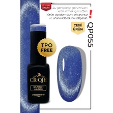 Cr-Oje Croje Kalıcı Oje Inci Tanecikli Manyetik Cat Eye / Kedi Gözü- QP055 (12 Ml)