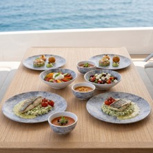 Happy Chef Velora Cloud 8 Parça Yemek Takımı, Çanta Hediyeli, Thermoset Melamin