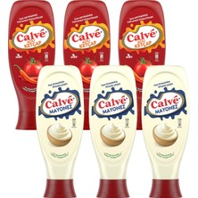 Calve Ketçap Acılı 610 gr & Mayonez 540 gr 6 Li Karma Paket