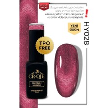 Cr-Oje Croje Kalıcı Oje Inci Tanecikli Manyetik Cat Eye / Kedi Gözü- HY028 (12 Ml)
