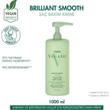 Hush Veganic Brilliant Smooth Kabaran Saçlar Için Pürüzsüzleştirici Saç Kremi 1000 ml