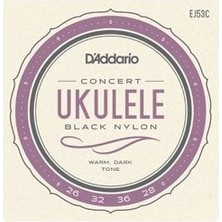 D'Addario Daddario EJ53C Concert Boy Ukulele Teli - Siyah Tel