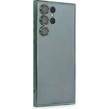 Mabelme Store Samsung Galaxy S22 Ultra Kılıf Razer Lensli Silikon - Yeşil