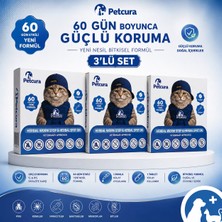 Petcura Herbal Worm Stop Tablet + Herbal Spot On Kedi Bakım Seti 3'lü Avantaj Paketi