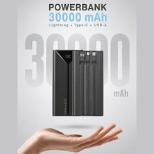 Soffany HY-230 30.000 Mah Powerbank 22.5W   Type-C + Lightning + USB Çıkışlı