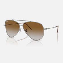 Ray-Ban RB 0101S 004 CB 59 Unisex Güneş Gözlüğü Gümüş Çerçeve Metal Hafif Tasarım