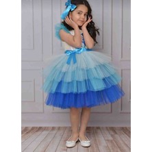 Ayancık Kids Kız Çocuk Abiye Elsa Elbise (1-2-3-4-5-6-7-8-9) Yaş Doğumgünü Hediyelik Tören
