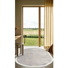 Halı Special Aheste-Gri-Oval-Salon-Oturma Odası-Koridor-Mutfak-Modern-Kilim-Yıkanabilir-Taban-Robot Süpürge-Düz