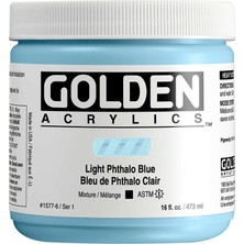 Golden Heavy Body Akrilik Boya 473 ml Seri 1 Light Phthalo Blue 1577