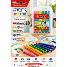 ArtMaster Jumbo Keçeli Kalem 12 Renk 1 Paket Fixpoint 12 Li Jumbo Keçeli Kalem Canlı Renkler Yıkanabilir Kaliteli Okul Öğrenci