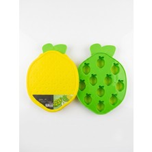 Airobazar Limon Şekilli Kapaklı Silikon Buz Kalıbı 22 cm - Esnek Yapışmaz Çikolata, Jöle ve Meyve Buzluğu