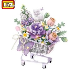 Die Grup LZ4125 Loz Mor Arabalı Çiçekler 586 Parça Block