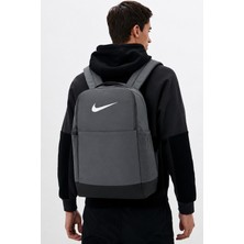 Nike Brasilia 9.5 Training Backpack Medium 24 Liters Çok Gözlü Omuz Askılı Unisex Sırt Çantası Gri