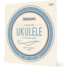 D'Addario Daddario EJ87T Ukulele Tel Seti, Tenor, Tıtanıum, Warm Brıght