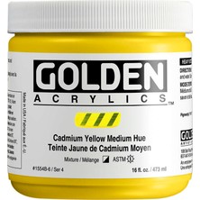 Golden Heavy Body Akrilik Boya 473 ml Seri 4 Cadmium Yellow Medium Hue 1554