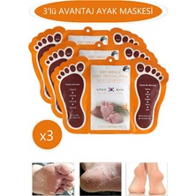 Habune Soyulabilir 3lü Ayak Maskesi Peeling Çorabı – Topuk Çatlak Giderici, Nemlendirici, Ölü Deri Temizleyici Bakım Maskesi