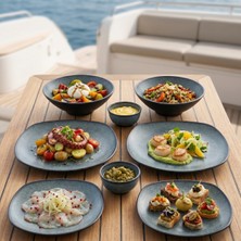 Happy Chef Green Minerra 8 Parça Yemek Takımı, Çanta Hediyeli, Thermoset Melamin
