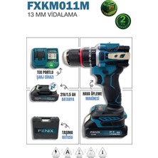 Fenix Fenıx FXKM011M 21V 1.5 Ah Çift Akülü Şarjlı Vidalama