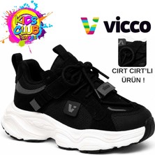 Vicco Ceni Süs Bağcıklı Cırt Cırtlı  Ortopedik Çocuk Spor Ayakkabı