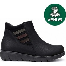 Venüs Olipuke Hakiki Deri Düz Kaymaz Taban Ortopedik Kadın Bot