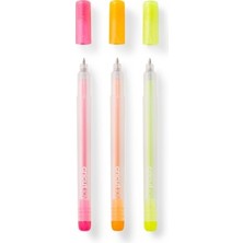Die Grup Glitter Jel Kalem Seti, 3'lü, 0.8 mm Kalınlık, Pembe ve Turuncu Renkler