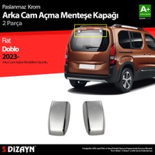 Drs Tuning Fiat Doblo Krom Arka Cam Açma Menteşe Kapağı 2 Prç 2023 Üzeri