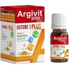 Argivit Ostosse3 Plus Omega-3 ve Vitamin D3 Içeren Takviye Edici Gıda 10 ml