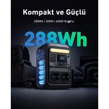 Die Grup Anker Solıx C300X Ac 288WH I 300W (600W Surgepad) Taşınabilir Güç Kaynağı - 4 Farklı Şarj Modu -