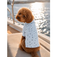 Miniş Marine Blue Küçük Irk Köpek Pike Kumaş Polo T-Shirt