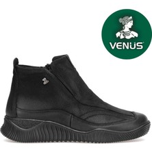Venüs Kimsita Hakiki Deri Kaymaz Düz Taban Ortopedik Kadın Bot